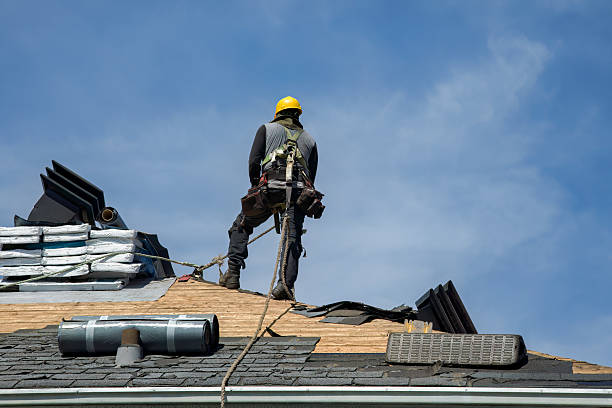 Professional Roof Installation technician working in Bay Center, WA